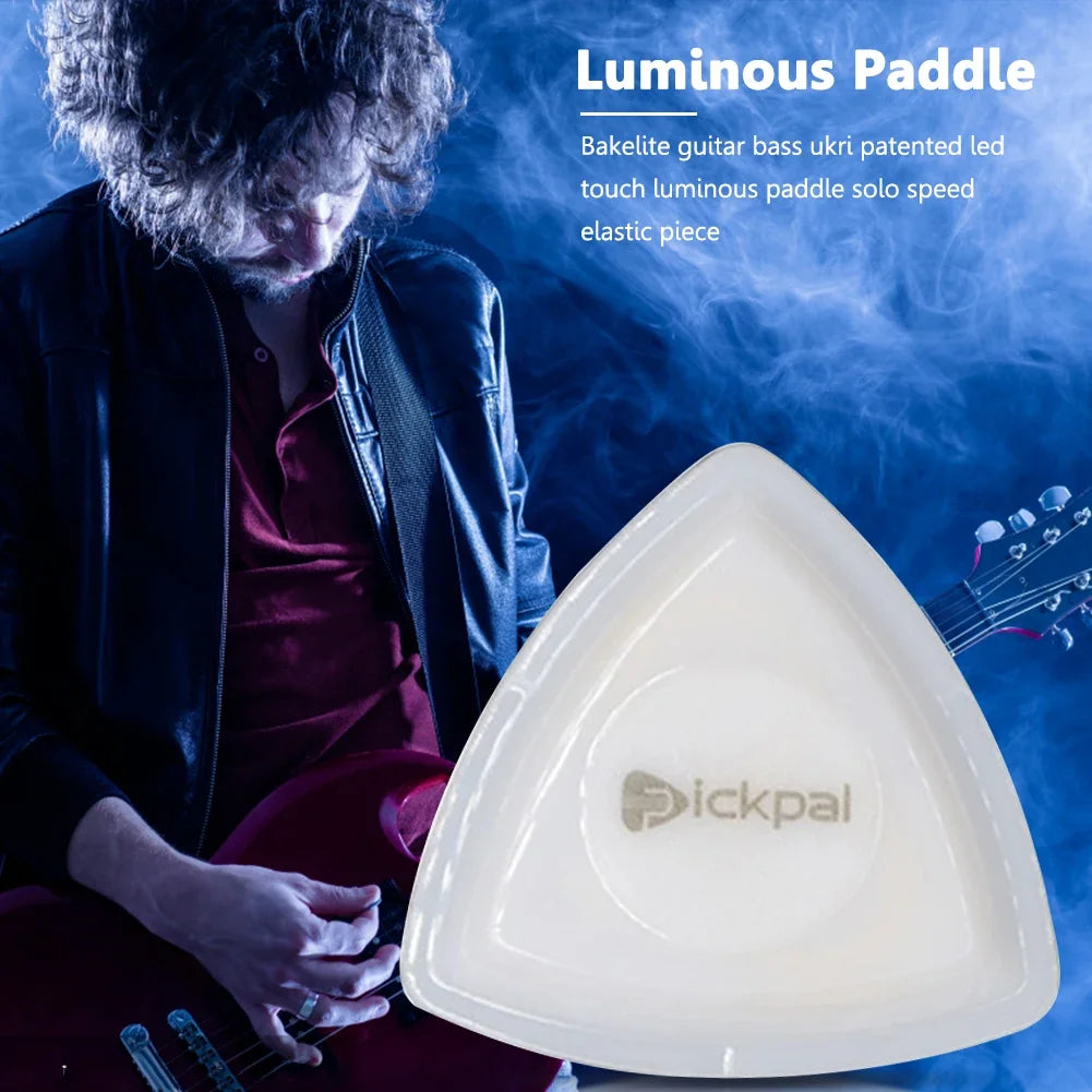 1 ou 2 Peças de Palhetas LED Médias - Plástico com Plectro de Alta Sensibilidade para Baixo e Guitarra - Acessório para cordas