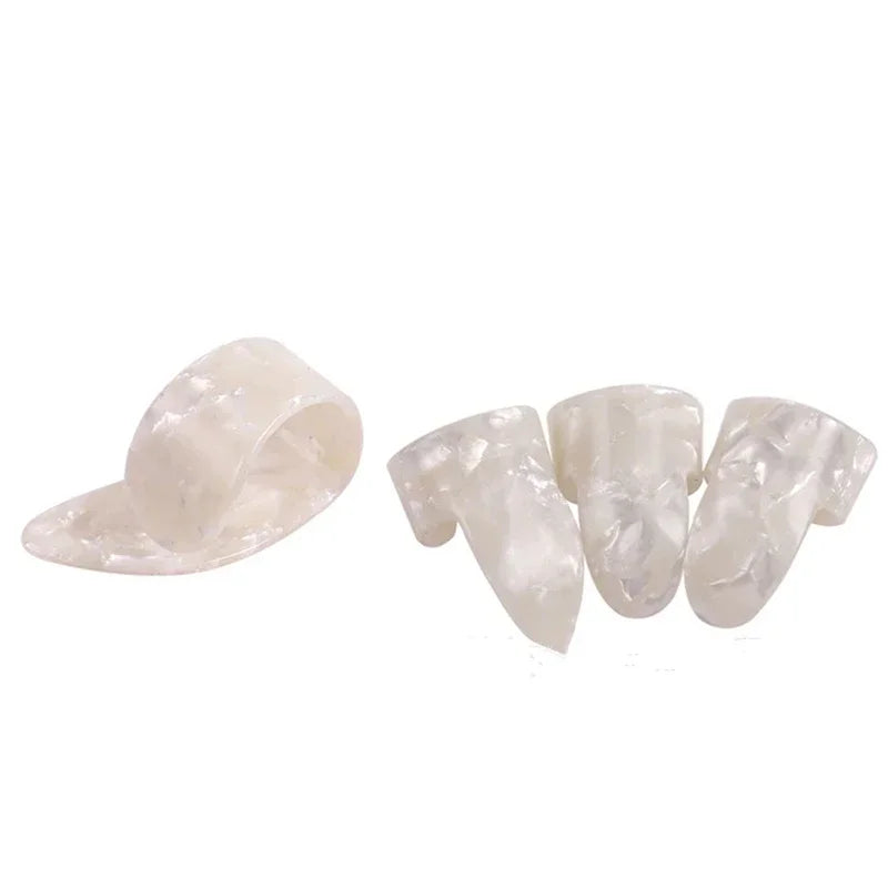 Kit com 4 Peças: 1 Polegar + 3 Palhetas de Dedo em Silicone, Protetor de Dedo para Iniciantes - Acessórios cordas