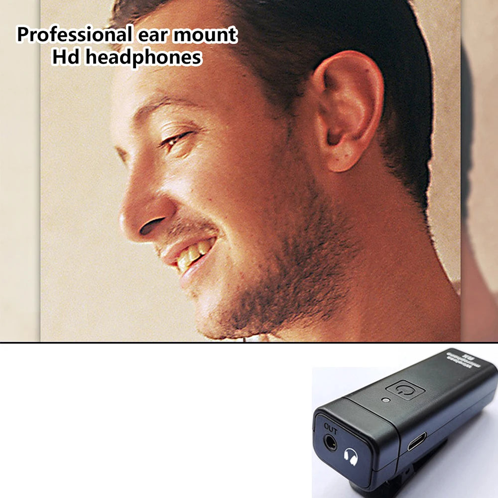 Sistema de Monitor In-Ear Sem Fio UHF Profissional Lavalier - Cartão de Som Digital para Palco e Transmissão, Transmissor e Receptor - Periféricos Acessórios