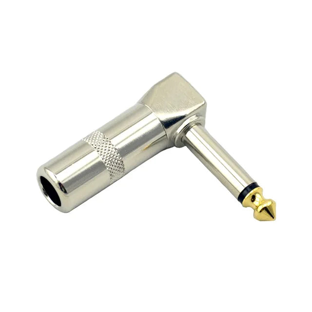 Cabo de Conexão para Efeitos de Guitarra 6.35 Monobloco - Cabo Blindado para Efeitos 15-30cm - Acessórios auxiliares