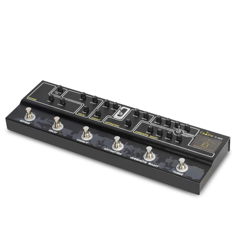 Pedal Multifunção para Guitarra Caline C300 The Midnight Special - Reverb, Delay, Chorus, Distortion, Overdrive, Boost e Afinador Integrado - Multiefeitos