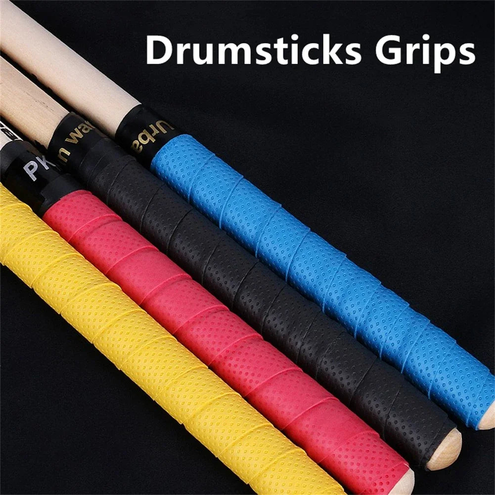 Empunhaduras Anti-deslizantes para Baquetas 7A, 5A, 5B e 7B - Fita de Alta Qualidade em PU, Absorve Suor - Acessórios percussão