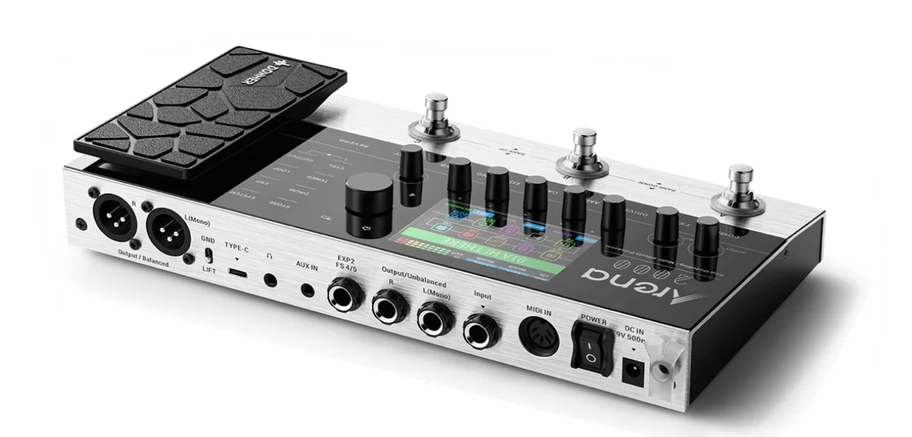 Pedaleira Donner Arena2000 para Guitarra - Modelagem de Amp, Efeitos Multi, Ciclo de Loop e 50 Modelos de Cab IR Integrados + 50 Slots para Carregar - Multiefeitos