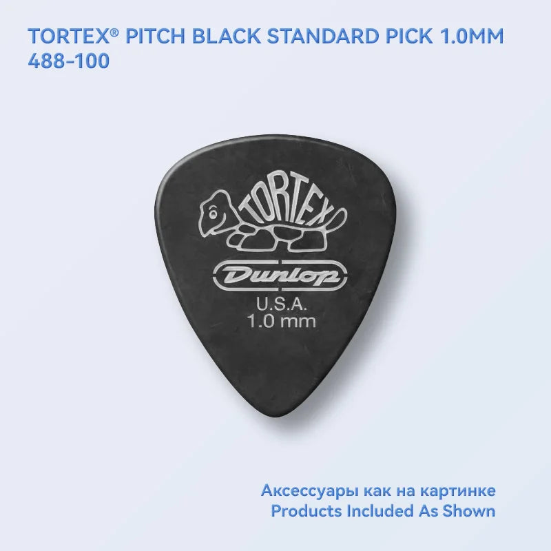 Palhetas Dunlop 488R Tortex Pitch Black Standard 0.50/0.60/0.73/0.88/1.0/1.14 mm - Acessórios cordas