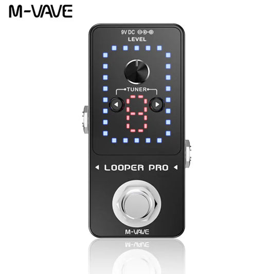 Pedal de Efeito para Guitarra M-VAVE Looper Pro - 9 Loops, 40 Minutos de Gravação, Estação de Loop com Afinador e Overdub Ilimitado - Pedal