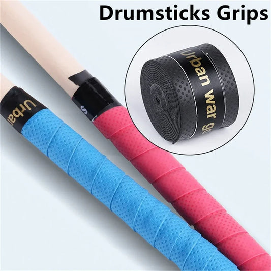 Empunhaduras Anti-deslizantes para Baquetas 7A, 5A, 5B e 7B - Fita de Alta Qualidade em PU, Absorve Suor - Acessórios percussão