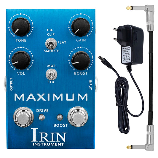 Pedal para guitarra Overdrive Máximo, Distortion Selvagem IRIN AN-41 - Pedais