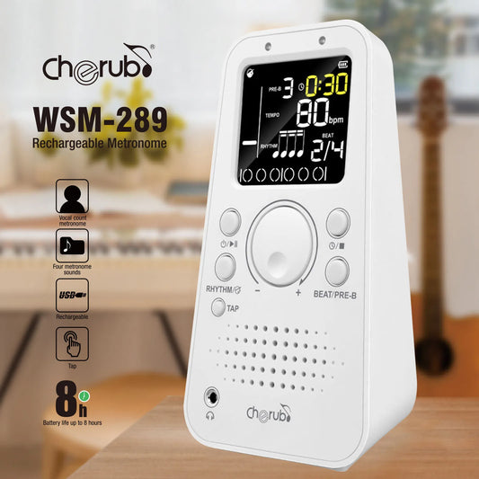 Metrônomo eletrônico Cherub Wsm-289 - Acessórios cordas sopro
