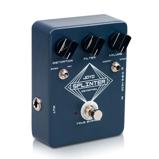 Pedal de Guitarra Splinter Fuzz & Distortion JOYO JF-21 - Circuitos MOSFET Selecionáveis e Diodos de Clipping FAT - Pedais Efeitos