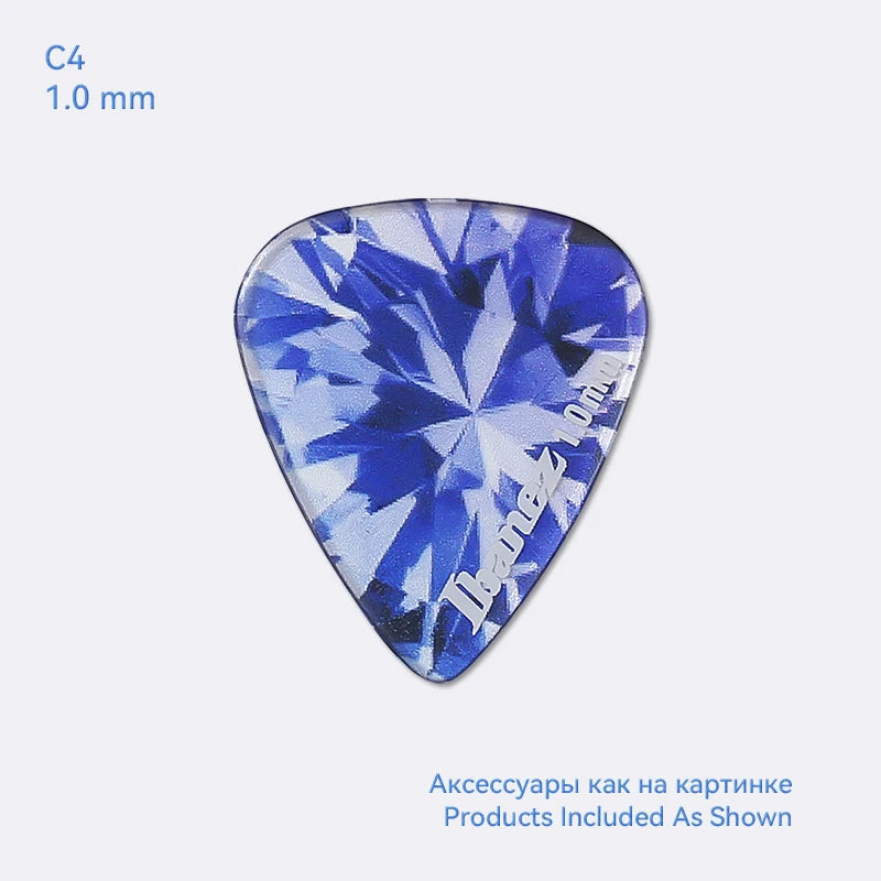 Palhetas de Guitarra Ibanez Série Kaleidoscope - Plectros Transparentes 1.0/1.2 mm - Acessórios Cordas