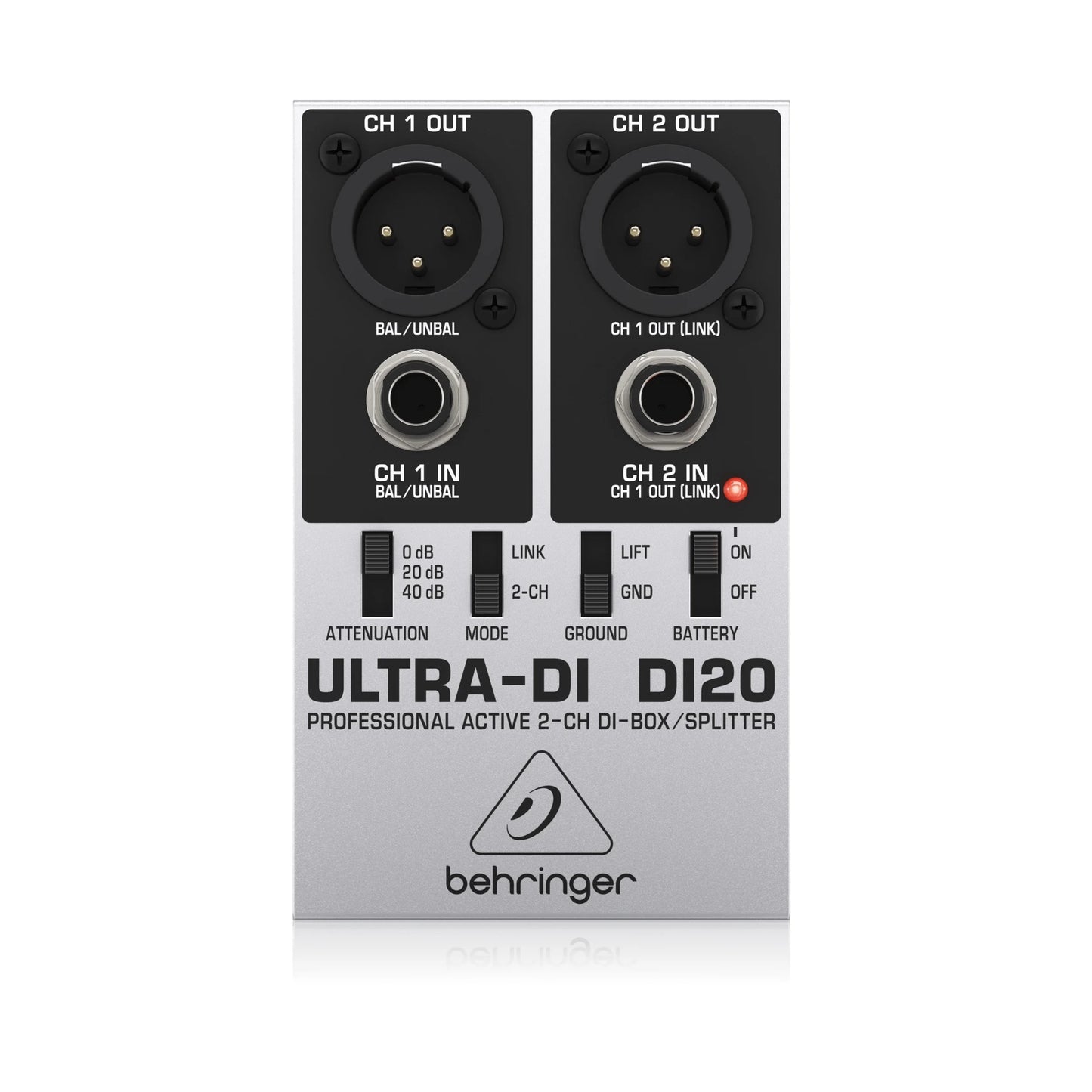 Direct Box Direta/Splitter Multiuso Behringer Ultra-DI DI20 - Função de Correspondência de Impedância e Sinal - Acessórios Auxiliares