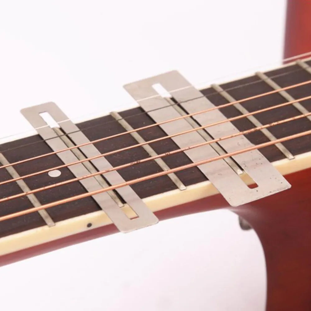 Kit com 2 Protetores de Braço de Guitarra em Aço Inoxidável - Ferramenta Protetora para Escala de Guitarra e Baixo - Ferramentas