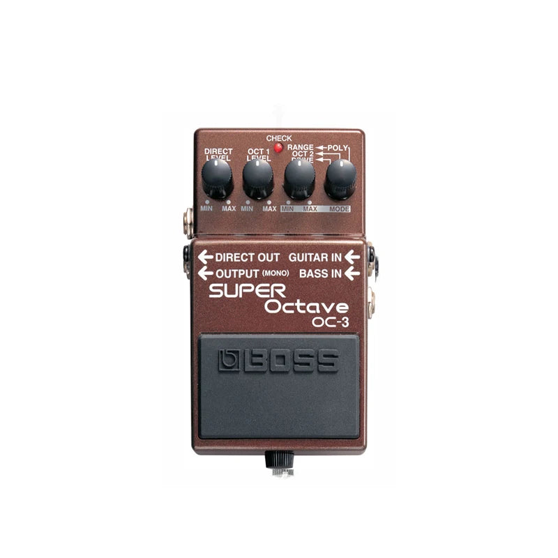 Pedal Octave para Guitarra e Baixo BOSS OC-5 - Modos Super Octave, Polyphonic, Distortion - Pedais
