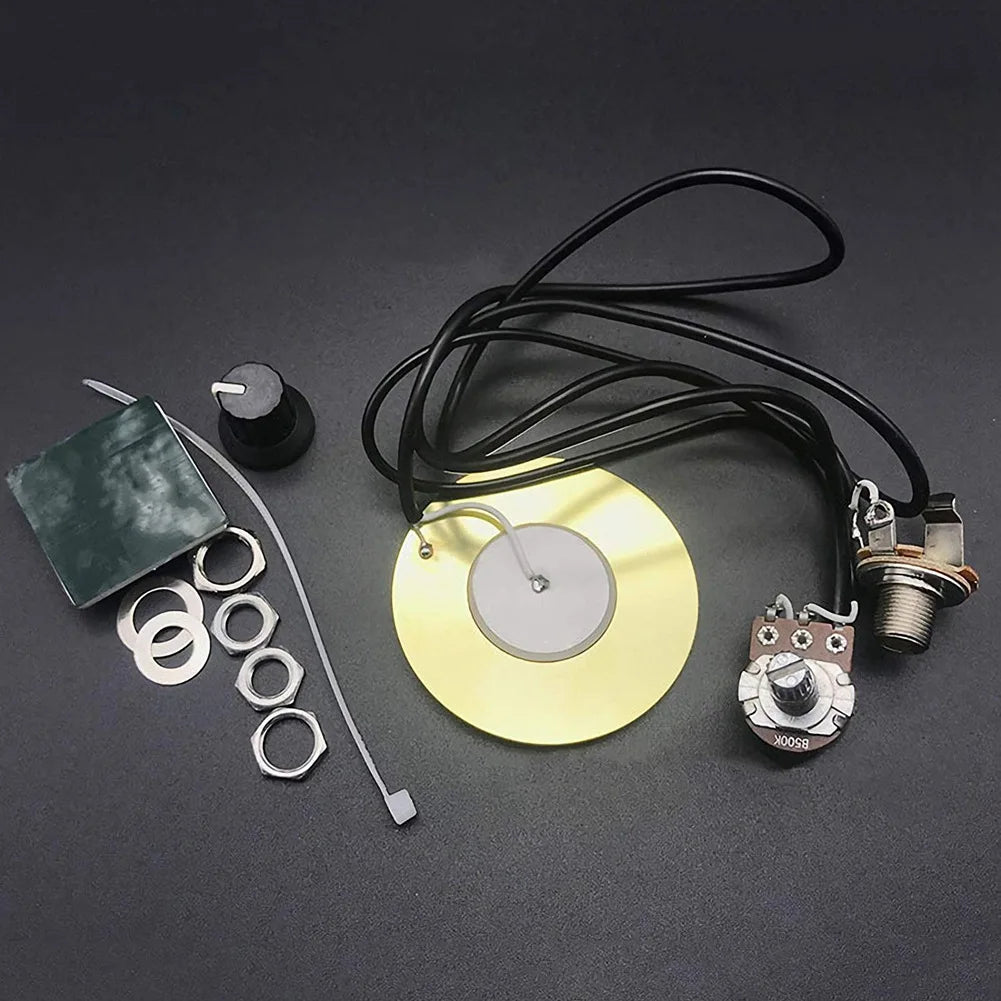 Captador Piezo de Disco + Botão de Volume + Buzzer de 50MM com Potenciômetro - Acessórios cordas