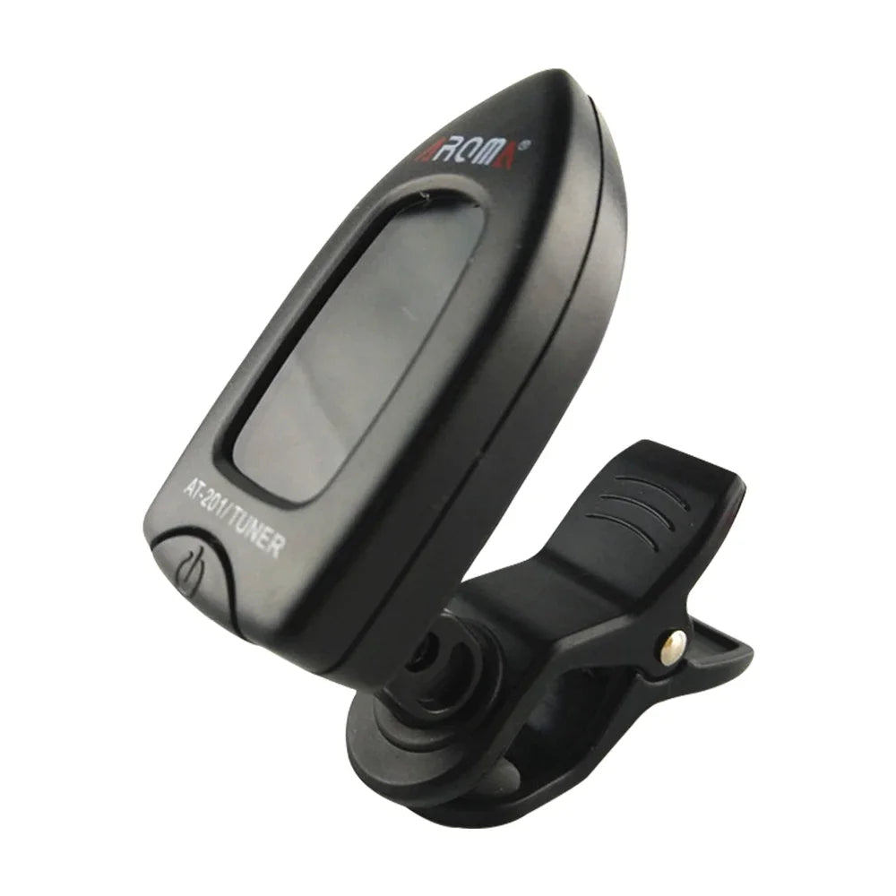 Afinador Eletrônico Clip-On Cromático com Rotação de 360 Graus e 5 Modos de Afinação - Afinador Acouway para Guitarra, Ukulele, Violino e Baixo - Acessórios cordas