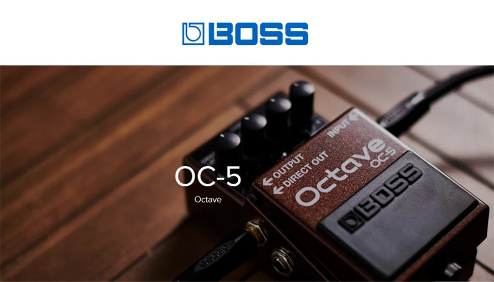 Pedal Octave para Guitarra e Baixo BOSS OC-5 - Modos Super Octave, Polyphonic, Distortion - Pedais