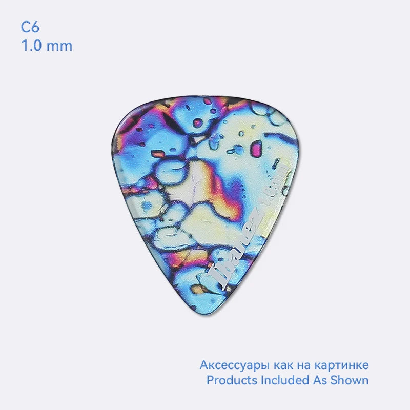 Palhetas de Guitarra Ibanez Série Kaleidoscope - Plectros Transparentes 1.0/1.2 mm - Acessórios Cordas
