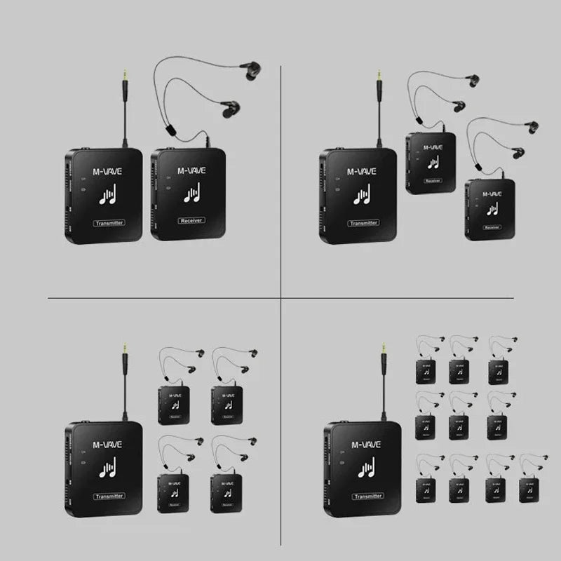 Sistema de Transmissão sem Fio 2.4G para Monitor de Fone de Ouvido Estéreo/Mono M-VAVE M8 WP-10 - Transmissor e Receptor para instrumentos musicais - Periféricos Acessórios
