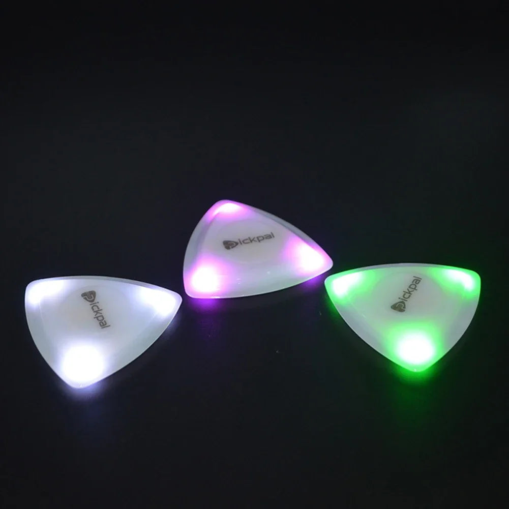 1 ou 2 Peças de Palhetas LED Médias - Plástico com Plectro de Alta Sensibilidade para Baixo e Guitarra - Acessório para cordas