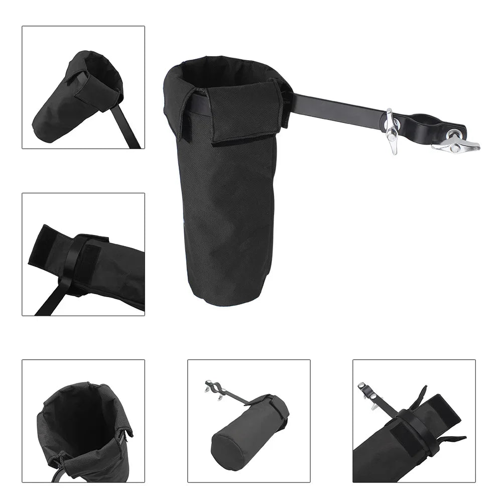Bolsa Suporte para Baquetas de Bateria Case Cilíndrica Preta 600D Oxford - Acessórios Percussão