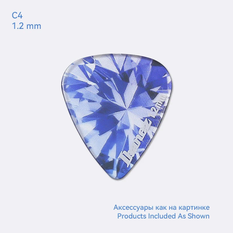 Palhetas de Guitarra Ibanez Série Kaleidoscope - Plectros Transparentes 1.0/1.2 mm - Acessórios Cordas