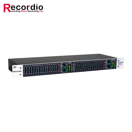 Processador de Áudio, Potência e Equalizador Gráfico Digital Ativo Balanceado Duplo GAX-EQ215S+ - 15 Bandas - Periféricos