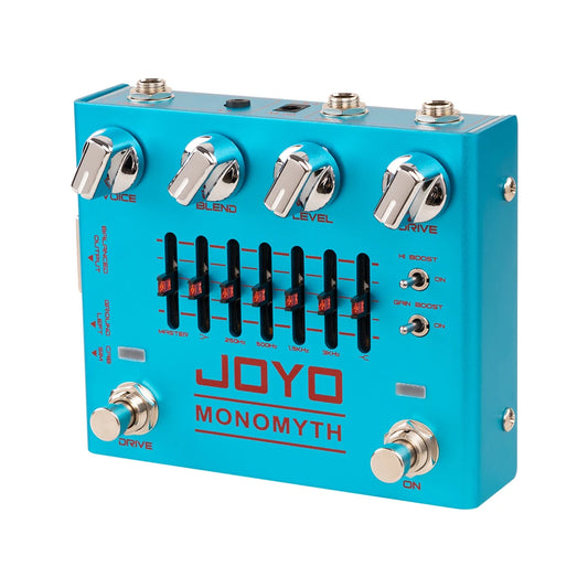 Pedal de Pré-Amplificador para Baixo JOYO R-26 MONOMYTH - Simulação de Amplificador Overdrive, Equalizador Gráfico de 6 Bandas e Redução de Ruído - Pedais Efeitos