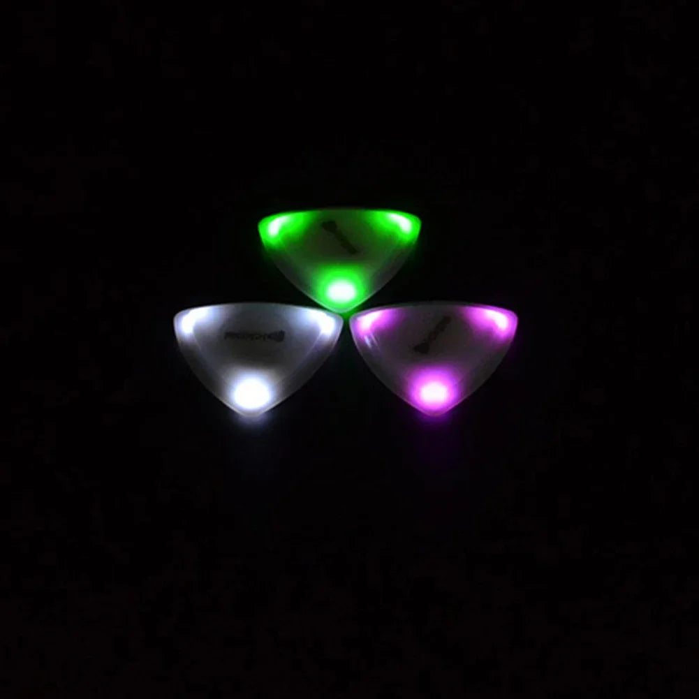 1 ou 2 Peças de Palhetas LED Médias - Plástico com Plectro de Alta Sensibilidade para Baixo e Guitarra - Acessório para cordas
