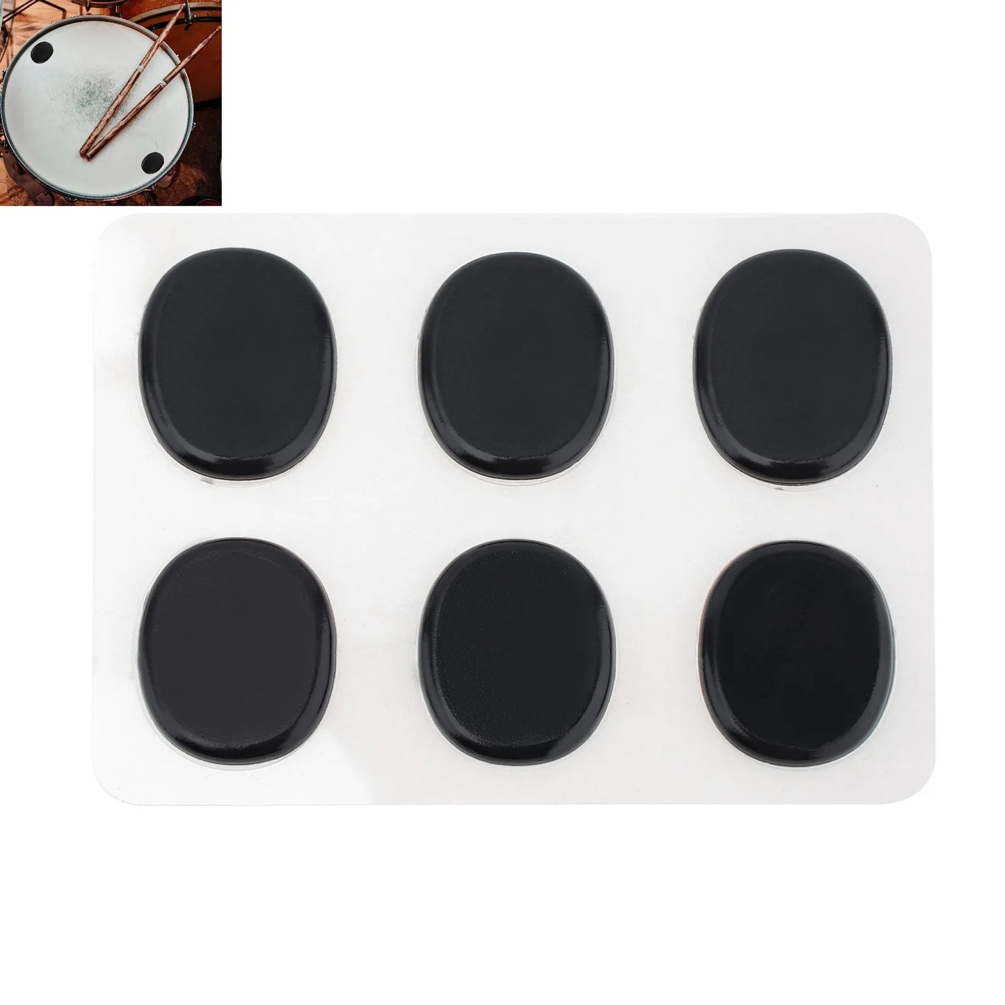 6/12/24 Pçs Almofada de Mudo para Bateria Silicone Transparente - Jazz Snare Drum Muffler 3 Cores Opcionais - Acessórios percussão