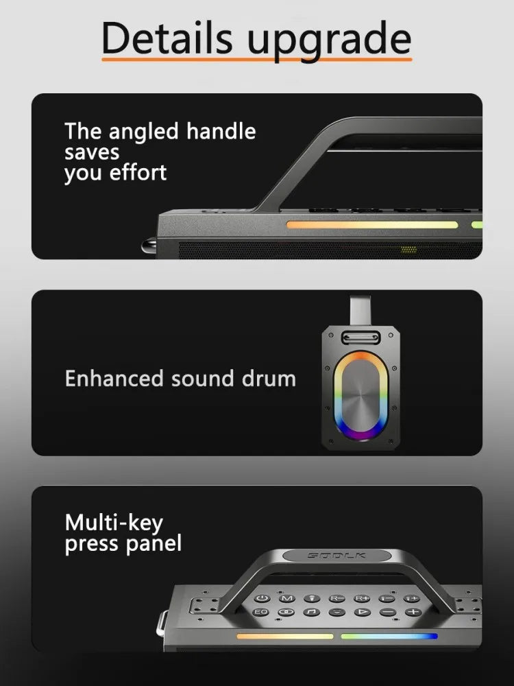 Caixa de Som Bluetooth 200W Sodlk - Potente, Karaoke, Surround Estéreo, Graves, Portátil para Festas e Sistema de Som com Microfone - Áudio e Gravação