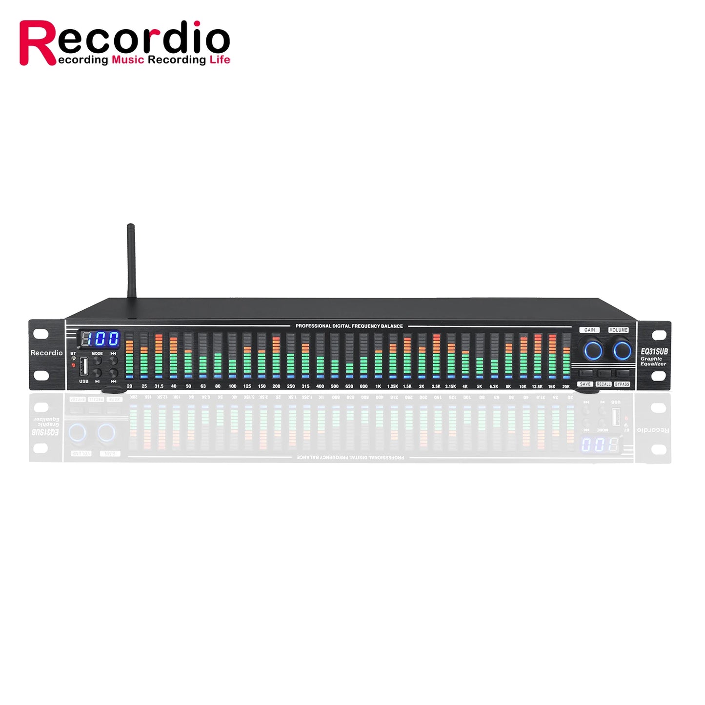 Equalizador Digital EQ31S de 31 Bandas - Conferências, Performances, Bar e Escola, Tuner de Graves, Redução de Ruído - Periféricos