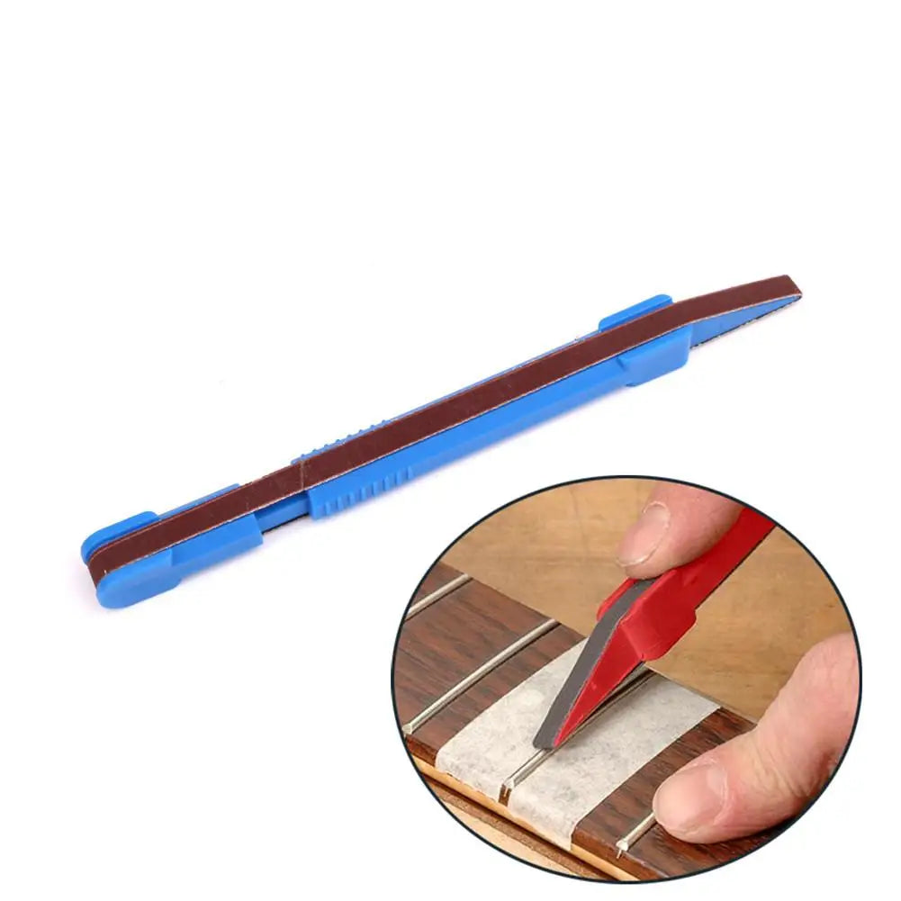 Ferramenta de Polimento de Trastes para Guitarra e Baixo - Lixa para Escala, Reparação de Trastes, Preenchimento de Ranhura de Cavalete, Acessórios para Guitarra - Ferramentas