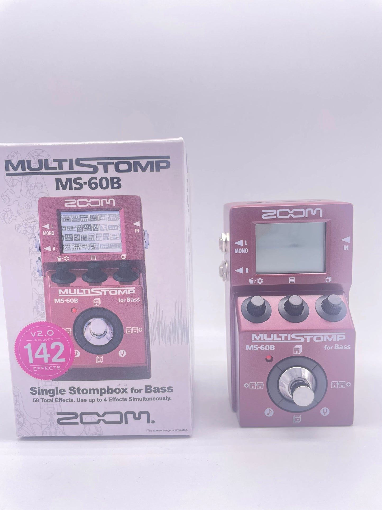 Pedal Multiefeito ZOOM MS-70CDR - Chorus, Delay, Reverb para Guitarra e Baixo - Stompbox Integrado MS50G/MS60B - Pedais