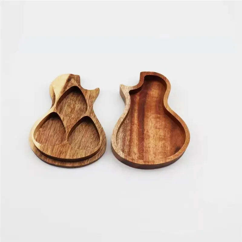 Caixa de Madeira para Palhetas de Guitarra - Container para Plectros (Sem Palhetas Inclusas) - Acessórios cordas