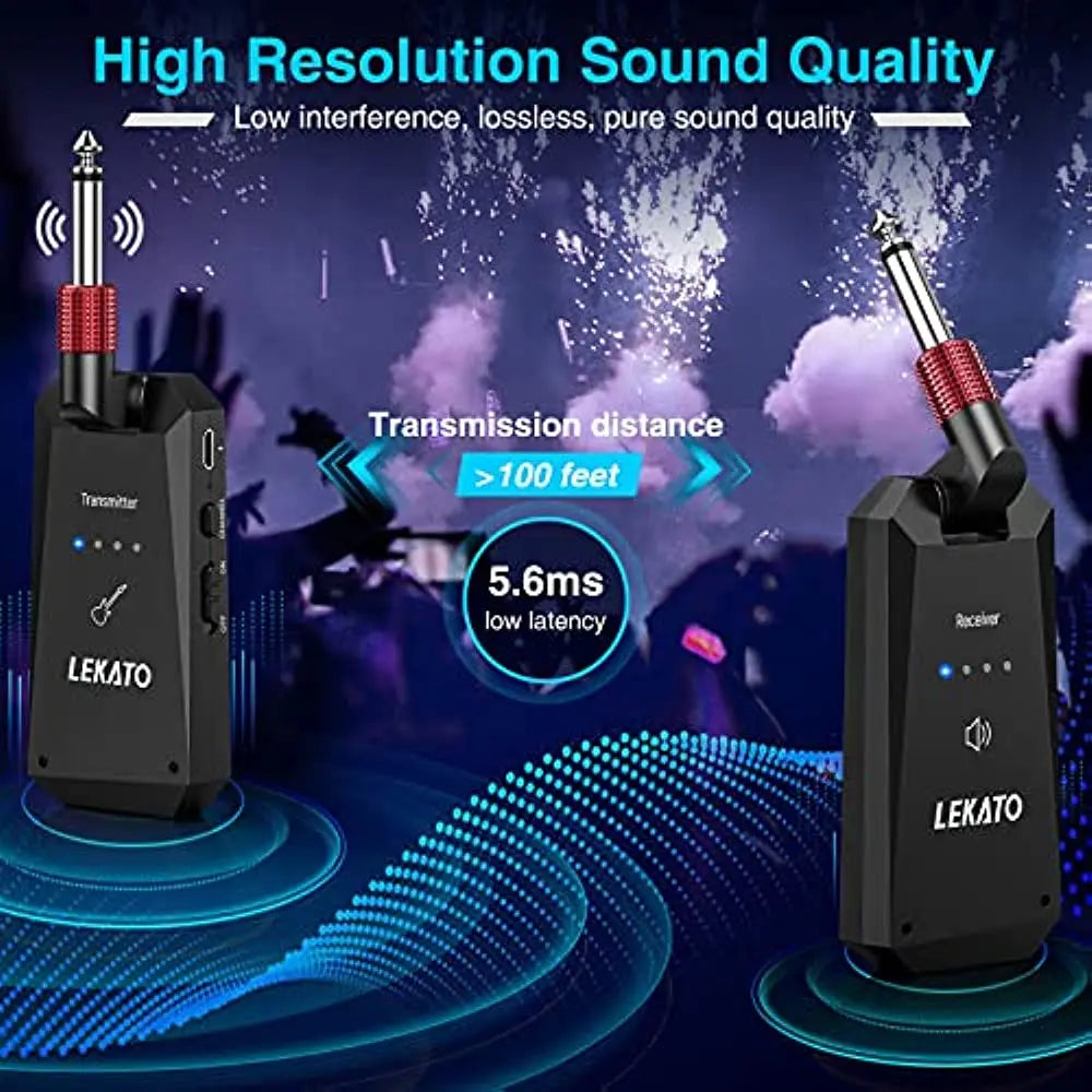 Transmissor e Receptor 5.8GHz com 4 Canais - Sistema Wireless LEKATO WS-90 - Acessórios cordas