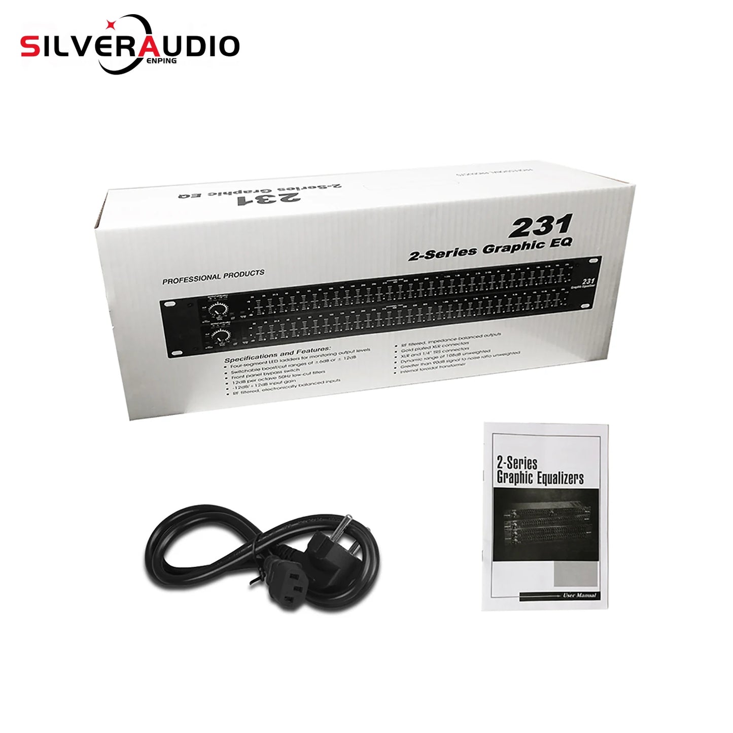 Equalizador Profissional de 31 Bandas Dual Channel GAX-231S - Palco, Conferências, Performances e KTV - Periféricos
