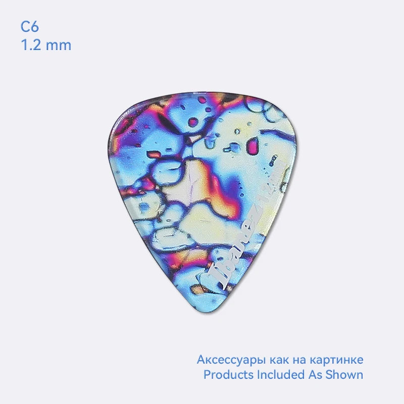 Palhetas de Guitarra Ibanez Série Kaleidoscope - Plectros Transparentes 1.0/1.2 mm - Acessórios Cordas