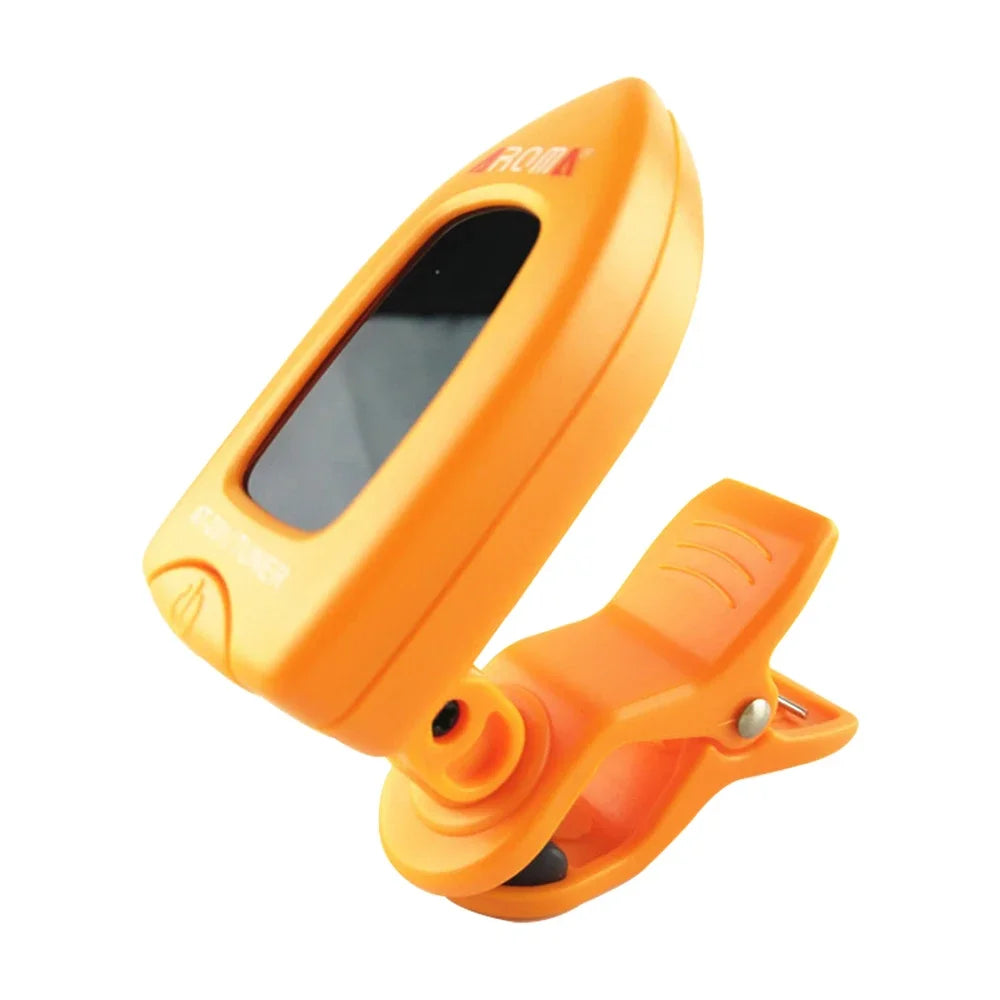 Afinador Eletrônico Clip-On Cromático com Rotação de 360 Graus e 5 Modos de Afinação - Afinador Acouway para Guitarra, Ukulele, Violino e Baixo - Acessórios cordas