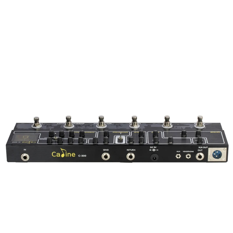 Pedal Multifunção para Guitarra Caline C300 The Midnight Special - Reverb, Delay, Chorus, Distortion, Overdrive, Boost e Afinador Integrado - Multiefeitos