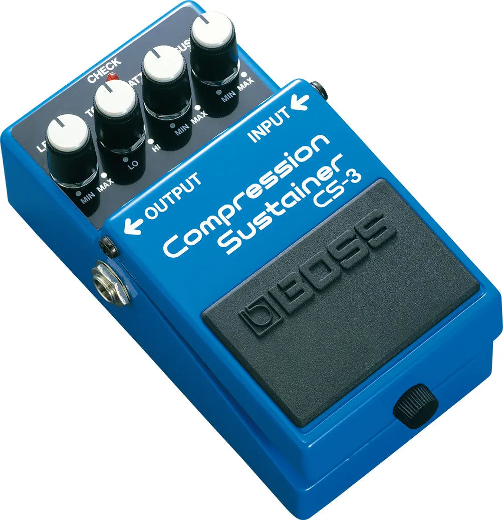 Pedal Compressor Sustainer Boss CS-3 - Design de baixo ruído para operação super silenciosa - Pedais