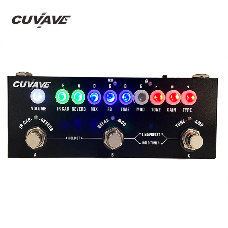 Pedal de Efeito CUBE BABY Multifuncional para Guitarra - Processador com Simulação de 8 Cabinets, Chorus, Phaser, Reverb e Vibrato - Multiefeitos