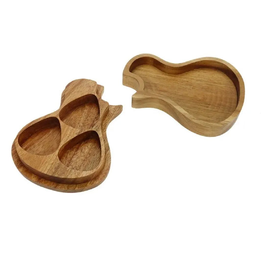Caixa de Madeira para Palhetas de Guitarra - Container para Plectros (Sem Palhetas Inclusas) - Acessórios cordas