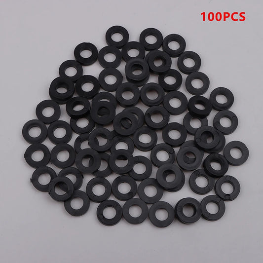 100 Unidades de Arruelas de Nylon para Parafuso de Bateria - Arruelas Planas de Nylon para Lugs de Bateria - Acessórios Percussão