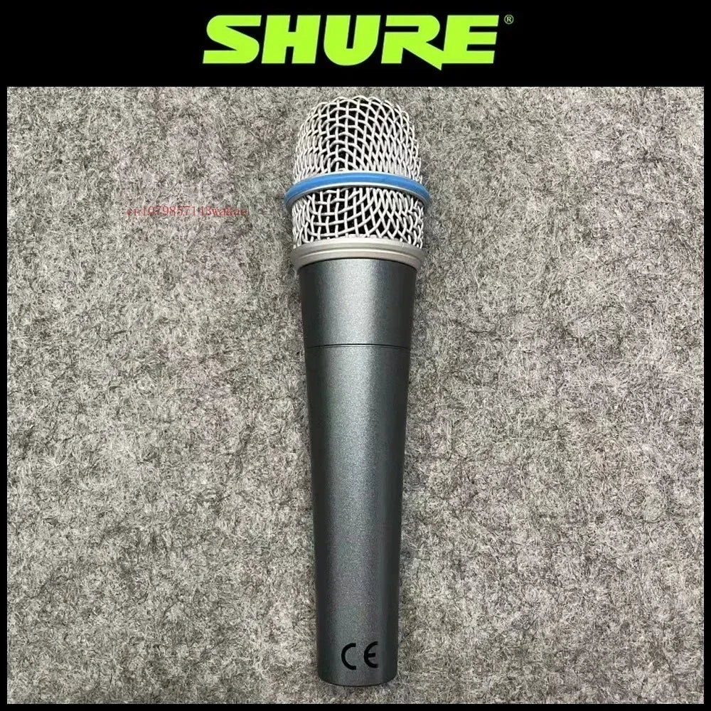 Microfone com Fio SHURE BETA 57A Dinâmico Cardióide - Estúdio, Gravação em Casa, Karaoke, Música e Performance ao Vivo - Microfones