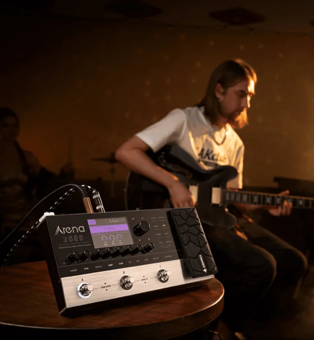 Pedaleira Donner Arena2000 para Guitarra - Modelagem de Amp, Efeitos Multi, Ciclo de Loop e 50 Modelos de Cab IR Integrados + 50 Slots para Carregar - Multiefeitos