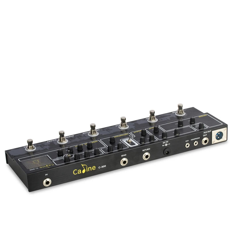 Pedal Multifunção para Guitarra Caline C300 The Midnight Special - Reverb, Delay, Chorus, Distortion, Overdrive, Boost e Afinador Integrado - Multiefeitos