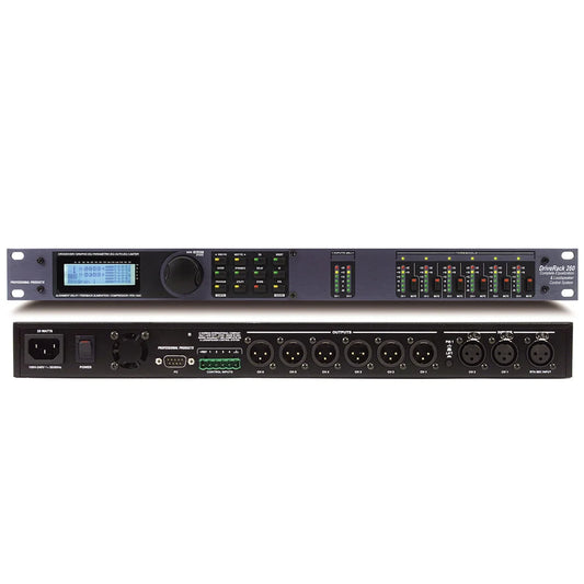 Rack Driver Processador de Áudio Digital 260  - Software Original, 2 Entradas e 6 Saídas, Processador de Efeitos de Áudio e Supressor de Feedback para Sistema de Som - Periféricos
