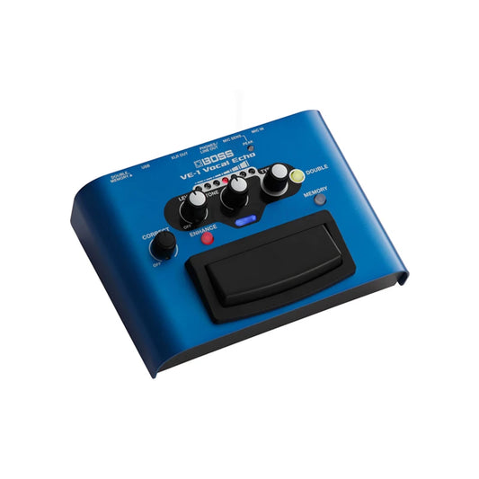 Pedal Vocal Echo BOSS VE-1 - Stompbox Profissional Multifuncional para Guitarra, Baixo e Vocal - Pedais