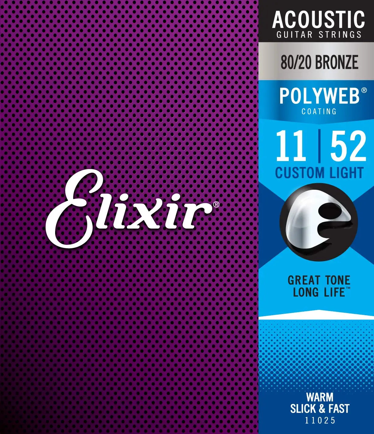 Conjunto de Cordas para Guitarra Elixir Nanoweb Acústica / Elétrica 16027 11052 11002 11027 16002 16052 12002 12052