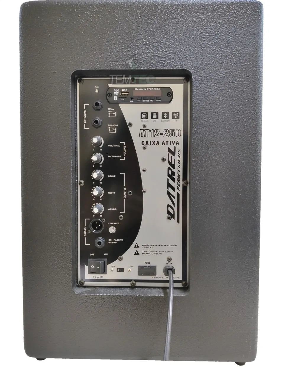 Caixa de Som Ativa Portátil Profissional Datrel 12" 250W - Áudio e Gravação